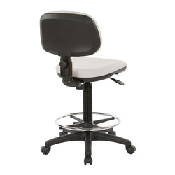 Sculptured Seat and Back Custom Dillon Fabric Drafting Chair