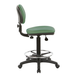 Sculptured Seat and Back Custom Dillon Fabric Drafting Chair