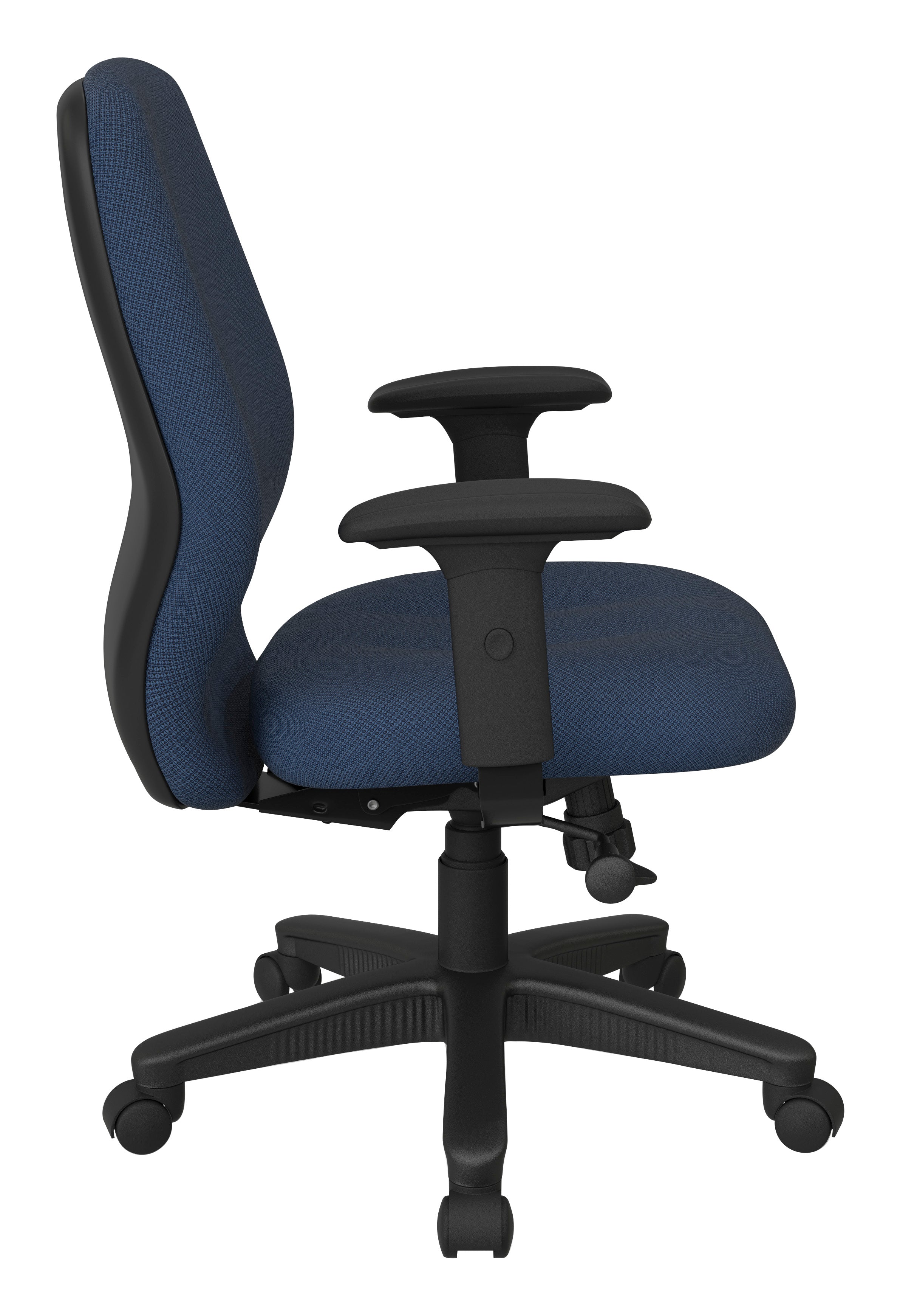 Mid Back 2-to-1 synchro Tilt Chair with 2 -Way Adjustable Soft padded Arms 4 Grade A Fabric