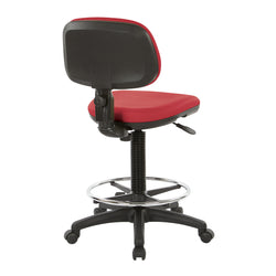 Sculptured Seat and Back Custom Dillon Fabric Drafting Chair