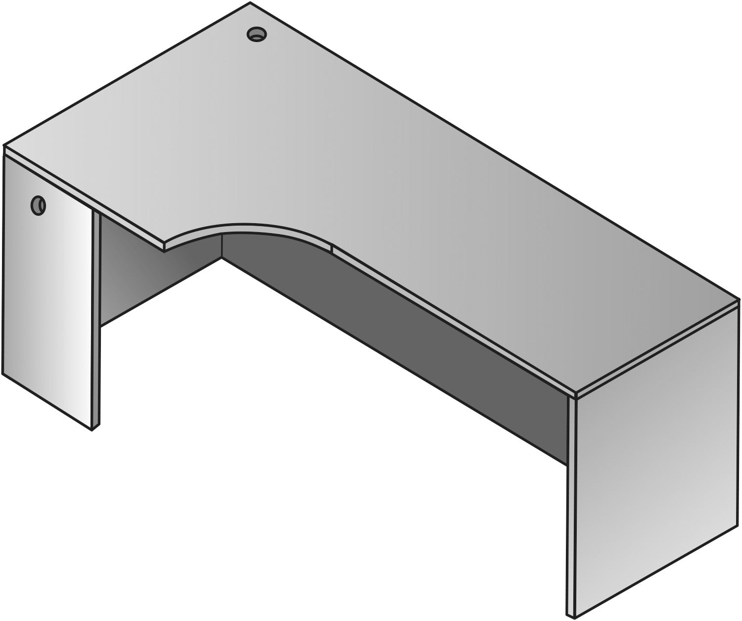 Napa Left Corner Credenza 71X36