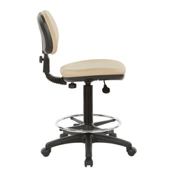 Sculptured Seat and Back Custom Dillon Fabric Drafting Chair