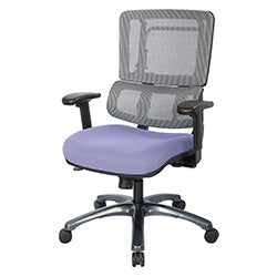 Vertical Grey Mesh Back Chair with Titanium Base 1