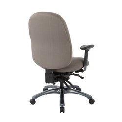 Multi-Function High Back Chair with Seat Slider and Titanium Finish Base