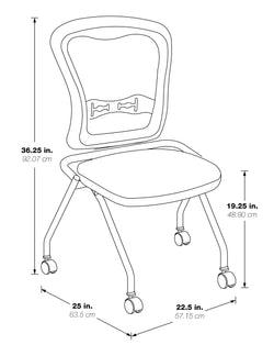 Deluxe Armless Folding Chair With ProGrid® Back