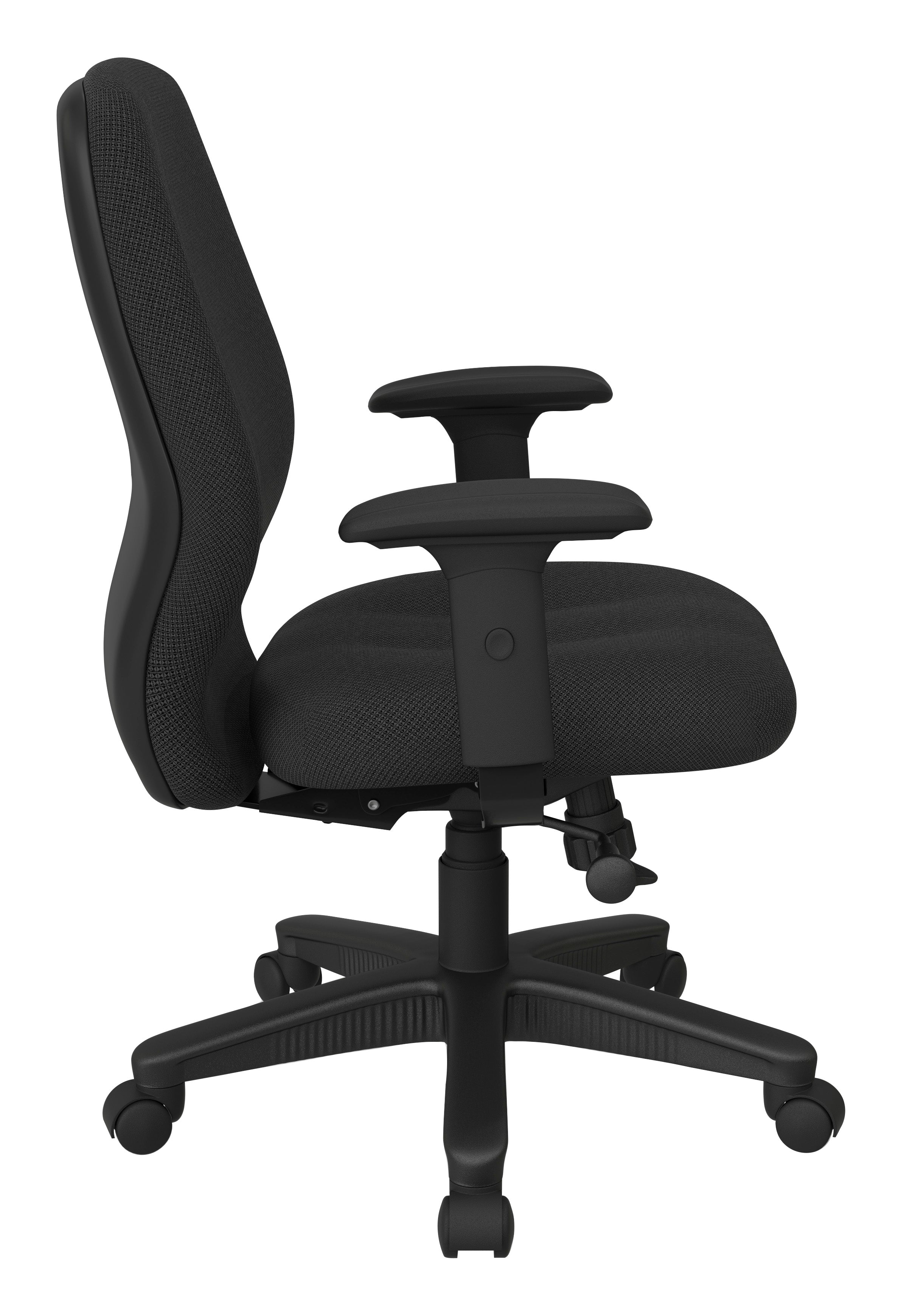 Mid Back 2-to-1 synchro Tilt Chair with 2 -Way Adjustable Soft padded Arms 3 Grade A Fabric