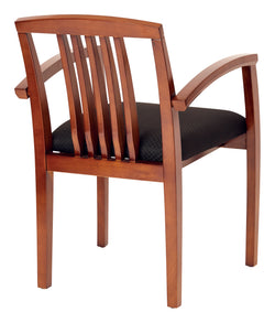 Leg Chair With Wood Slat Back & Light Cherry Finish