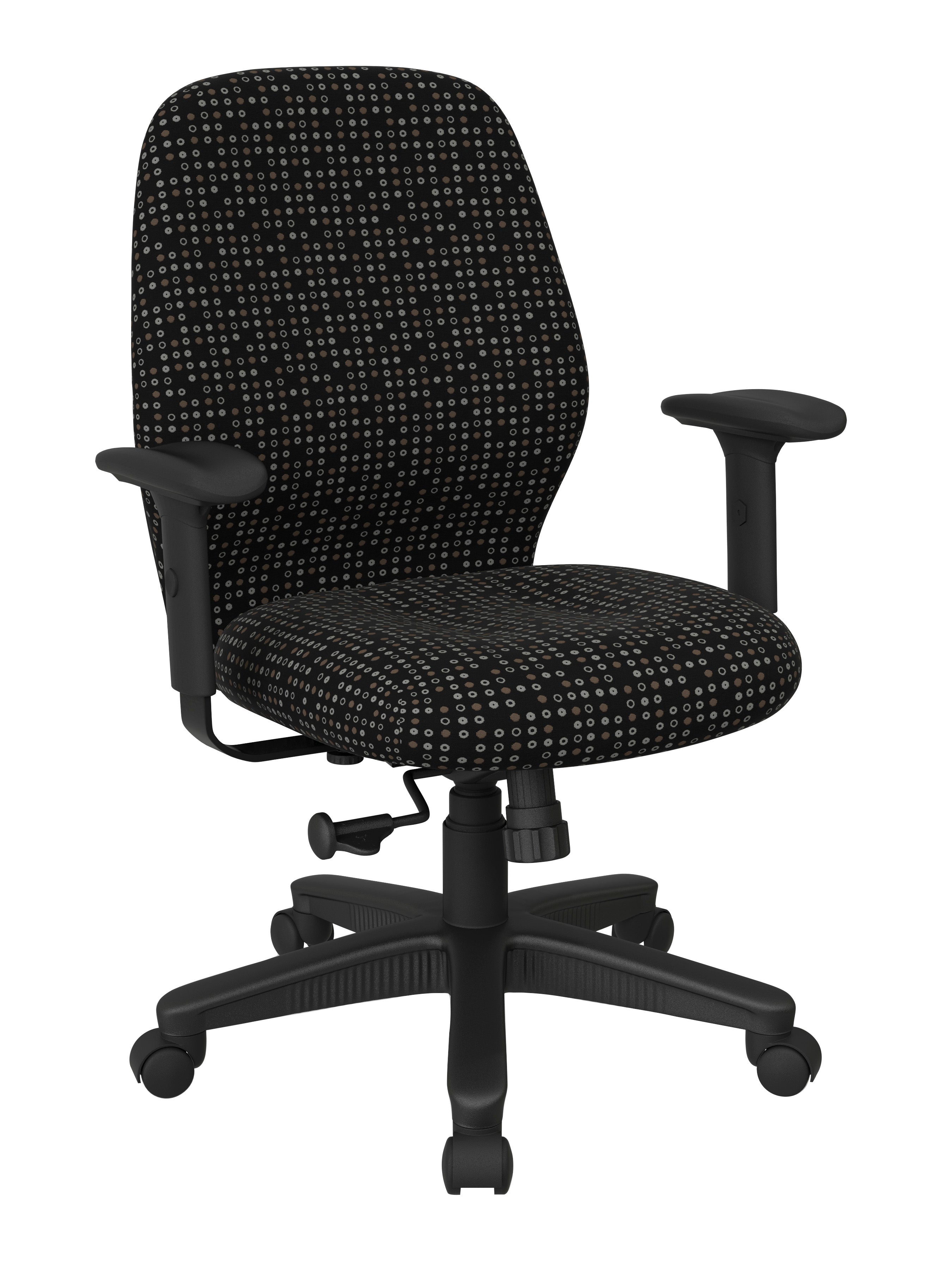 Mid Back 2-to-1 synchro Tilt Chair with 2 -Way Adjustable Soft padded Arms 18