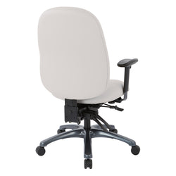 Multi-Function High Back Chair with Seat Slider and Titanium Finish Base