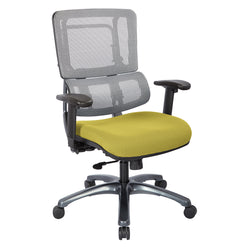 Vertical Grey Mesh Back Chair with Titanium Base 1