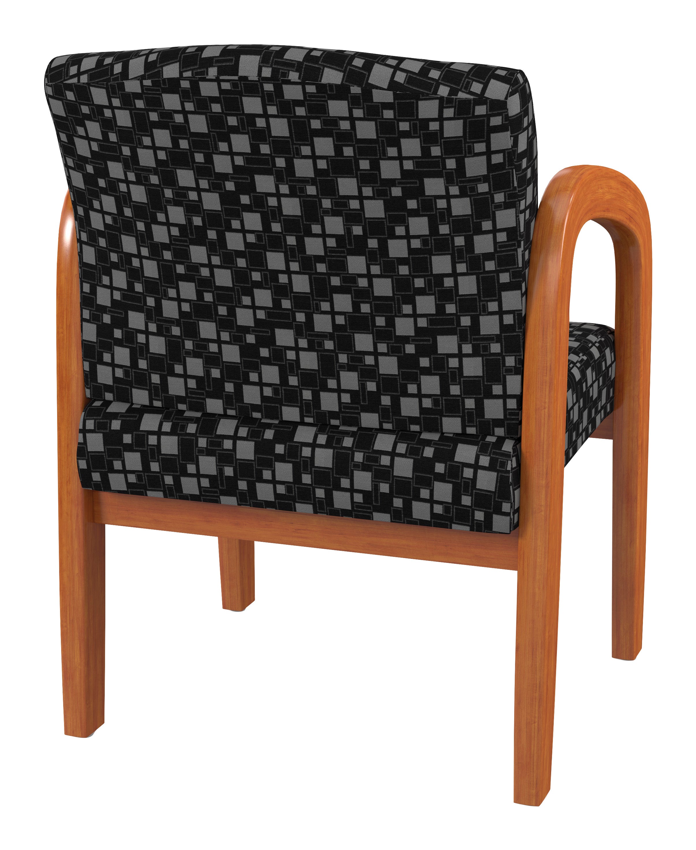 Medium Oak Finish Wood Visitor Chair 2