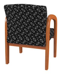 Medium Oak Finish Wood Visitor Chair 2