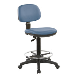 Sculptured Seat and Back Custom Dillon Fabric Drafting Chair