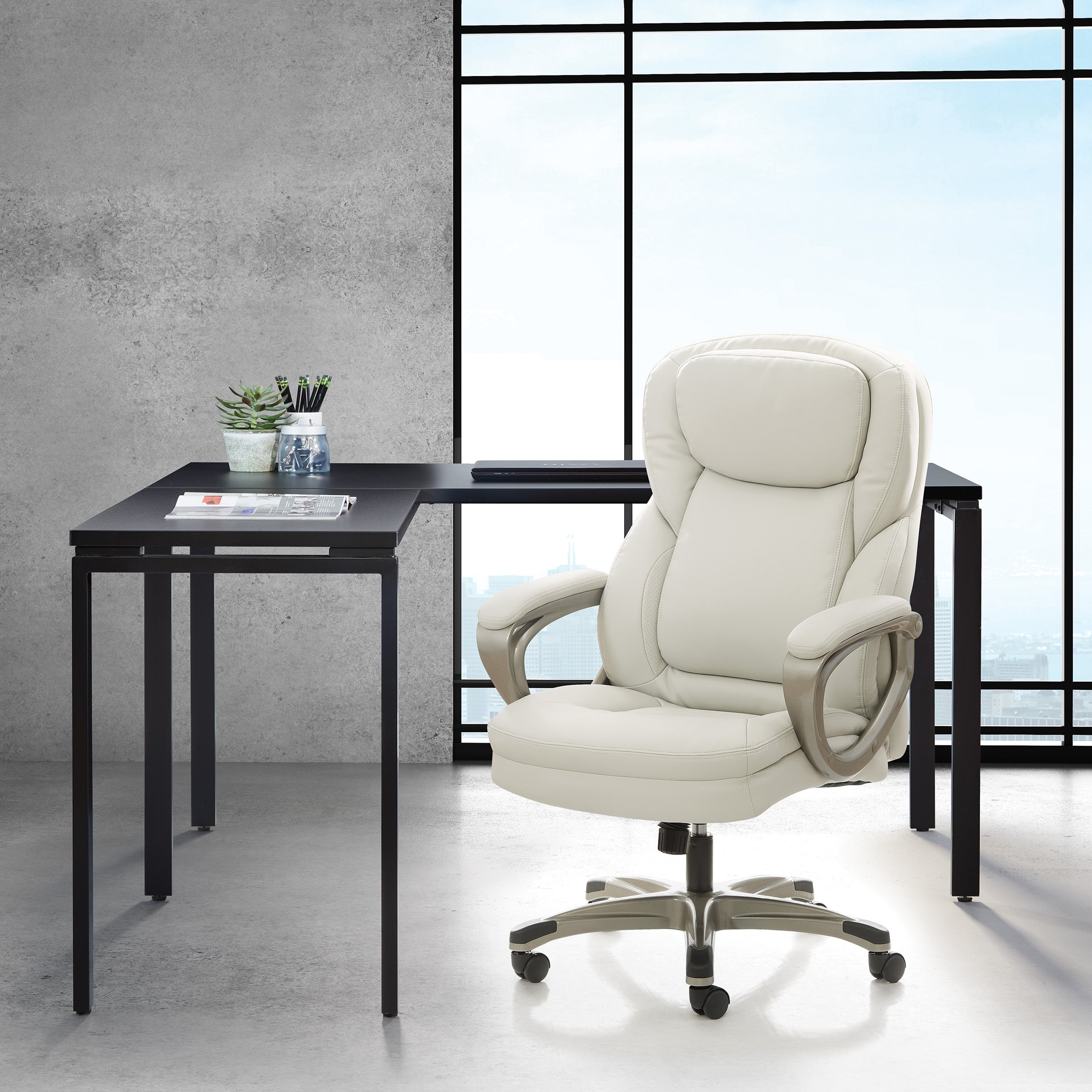 Exec Bonded Lthr Office Chair 4