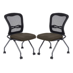 Deluxe Armless Folding Chair With ProGrid® Back