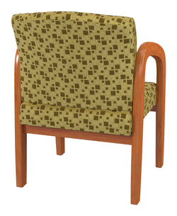 Medium Oak Finish Wood Visitor Chair 2