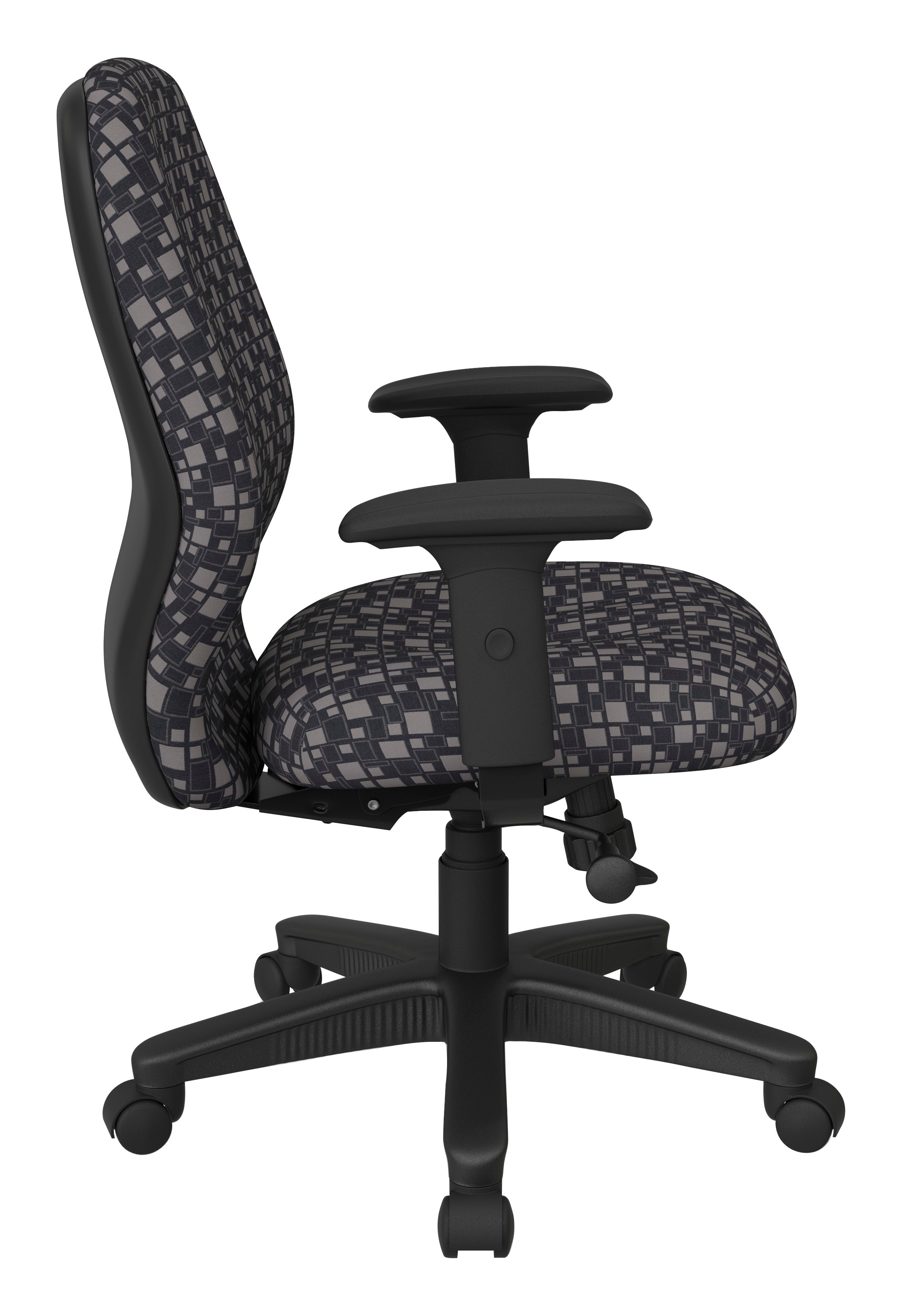 Mid Back 2-to-1 synchro Tilt Chair with 2 -Way Adjustable Soft padded Arms 25
