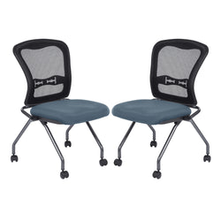 Deluxe Armless Folding Chair With ProGrid® Back