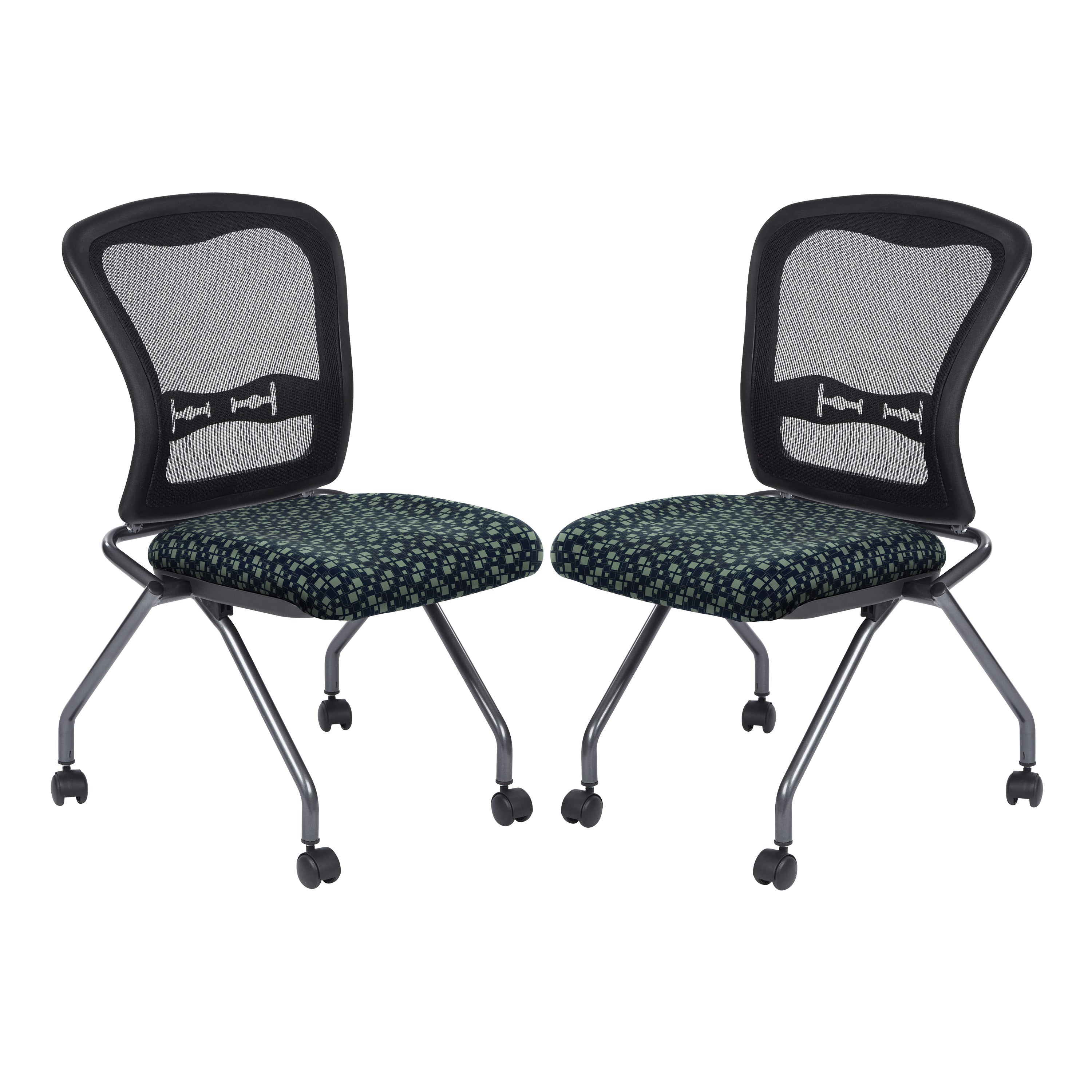 Deluxe Armless Folding Chair With ProGrid® Back