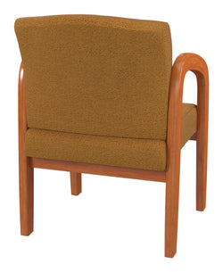 Medium Oak Finish Wood Visitor Chair