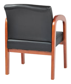 Oak Finish Wood Visitors Chair