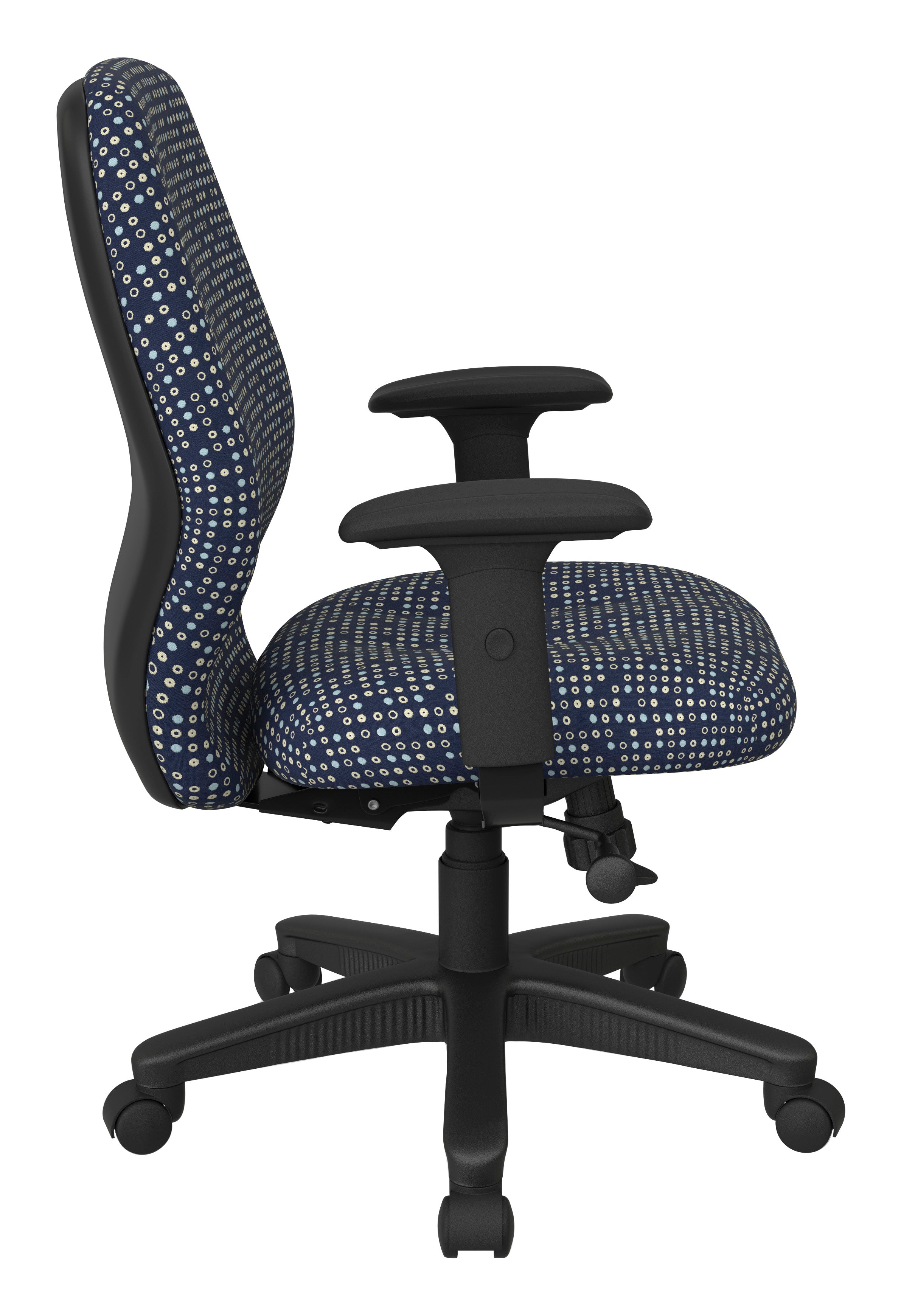 Mid Back 2-to-1 synchro Tilt Chair with 2 -Way Adjustable Soft padded Arms 29