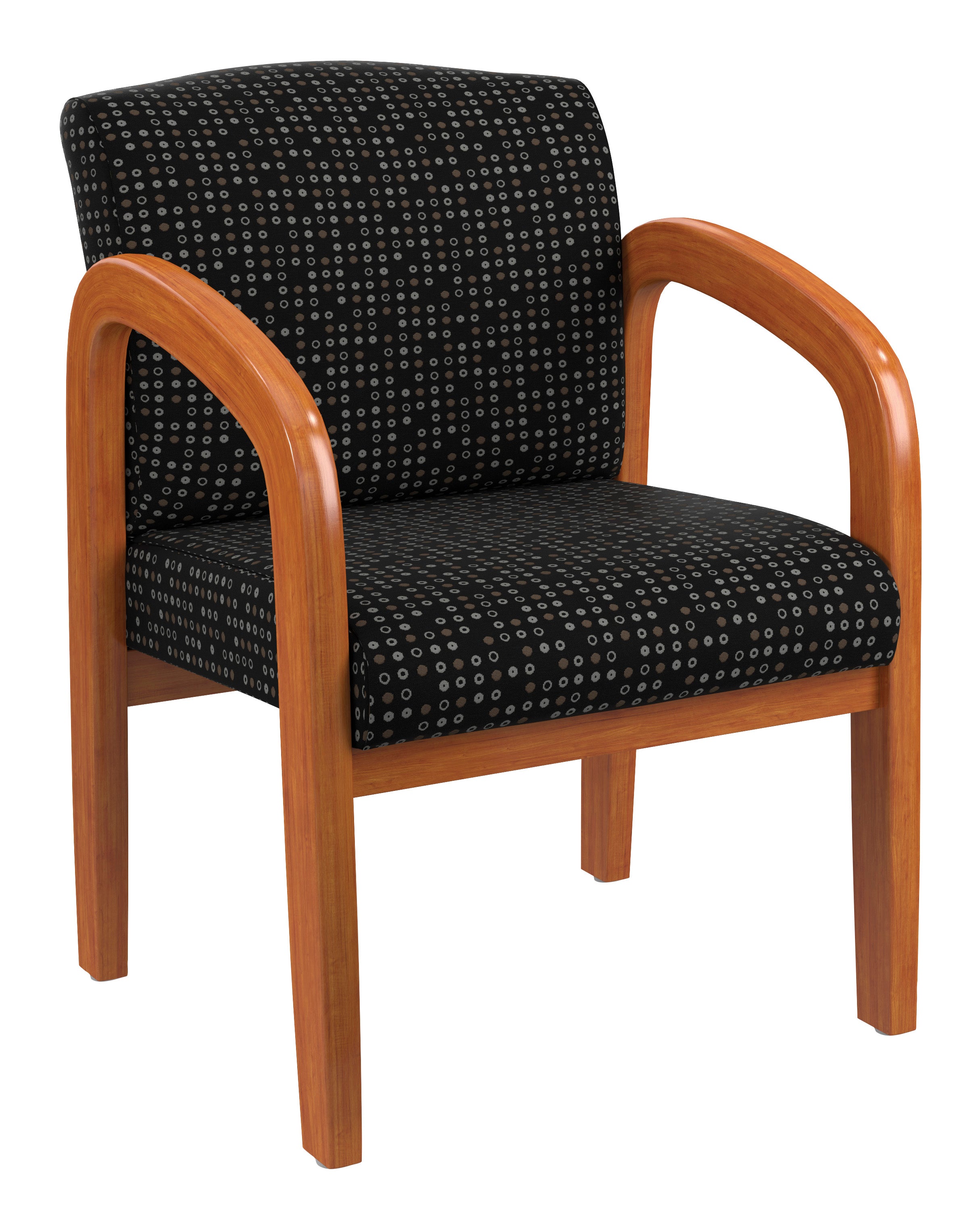 Medium Oak Finish Wood Visitor Chair 1