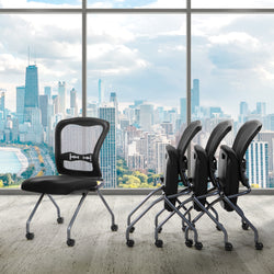 Deluxe Armless Folding Chair With ProGrid® Back