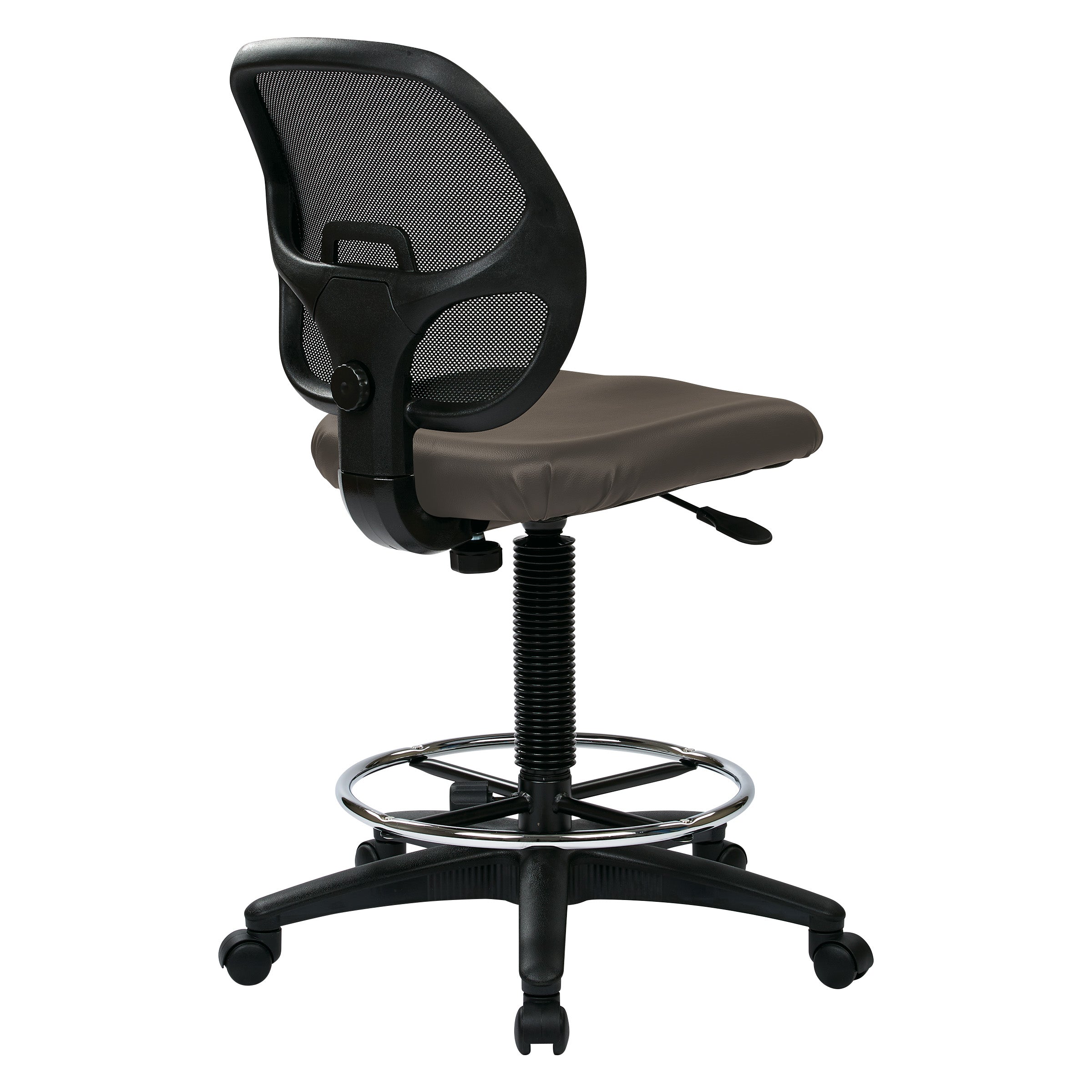 Deluxe Custom Dillon Fabric Drafting Chair with 18" Diameter Foot ring