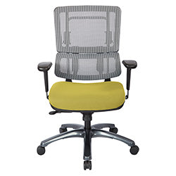 Vertical Grey Mesh Back Chair with Titanium Base 1