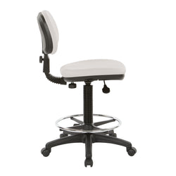 Sculptured Seat and Back Custom Dillon Fabric Drafting Chair