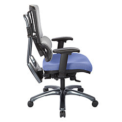 Vertical Grey Mesh Back Chair with Titanium Base 1