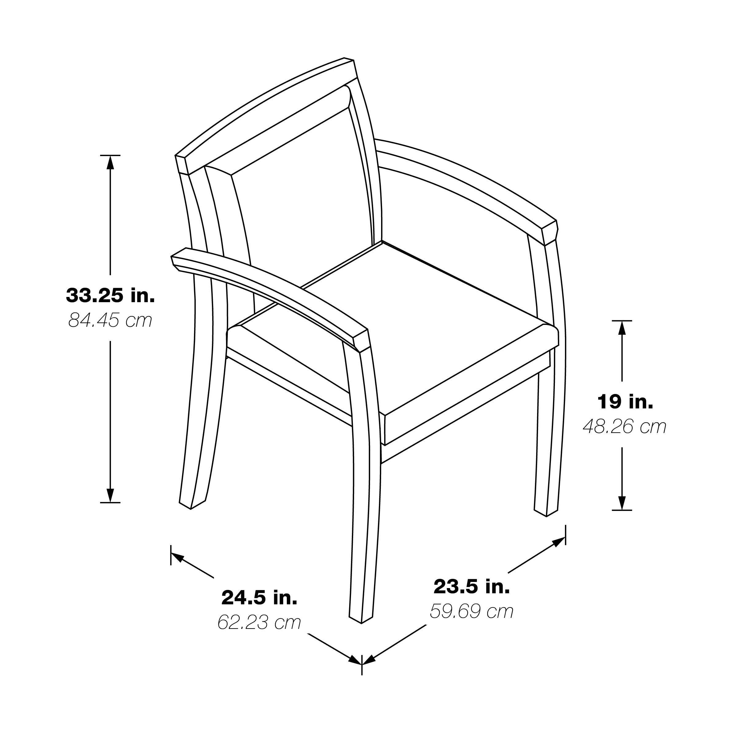Upholstered back guest chair