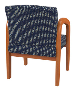 Medium Oak Finish Wood Visitor Chair 2