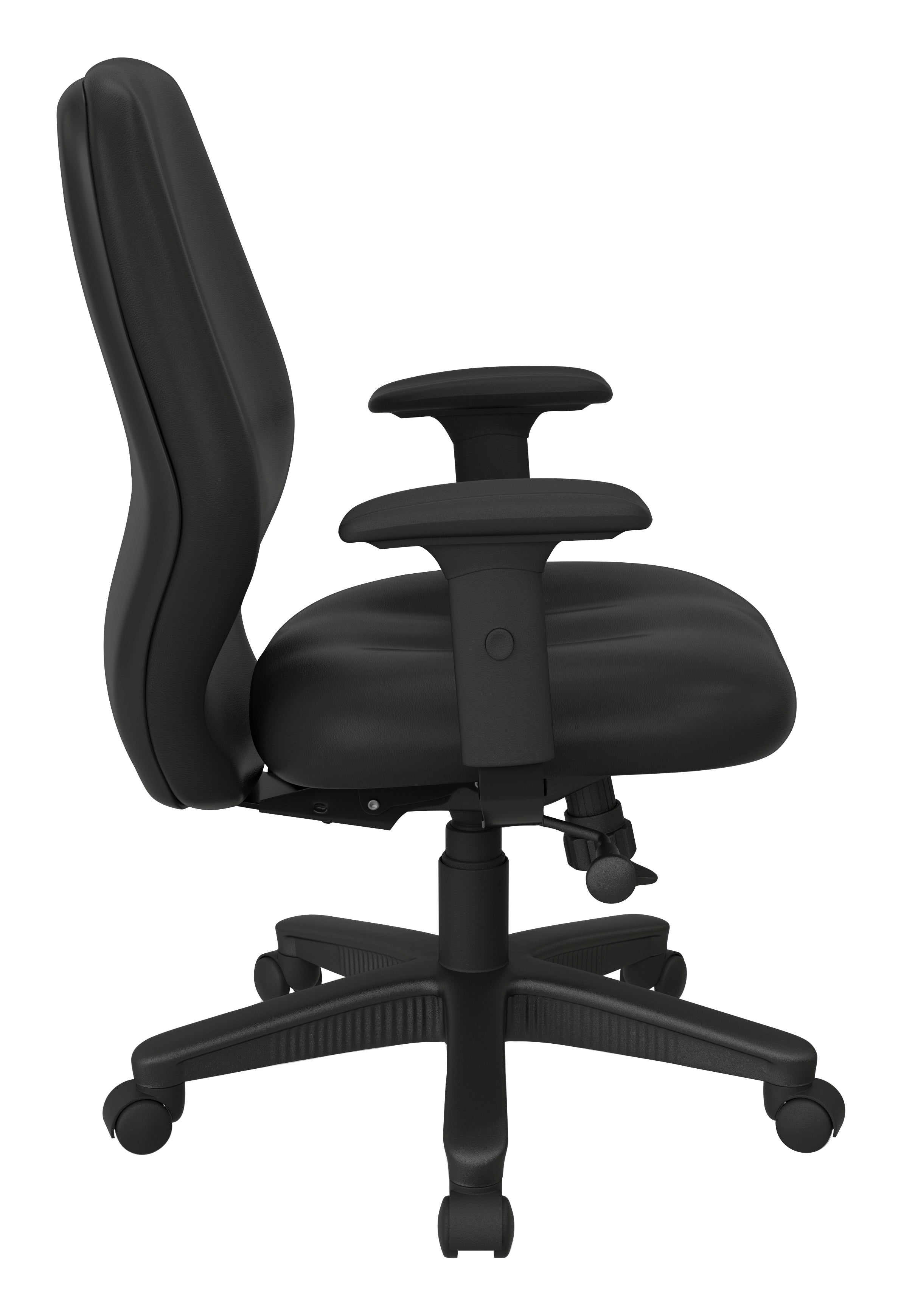 Mid Back 2-to-1 synchro Tilt Chair with 2 -Way Adjustable Soft padded Arms 39