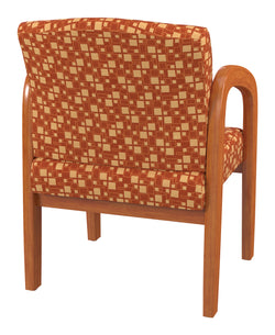 Medium Oak Finish Wood Visitor Chair 2