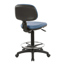 Sculptured Seat and Back Custom Dillon Fabric Drafting Chair